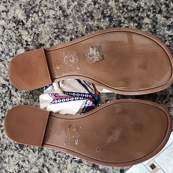 Tory Burch Shelby Scarf Sandals in Rose Des Vents 7.5 - Picture 11 of 16